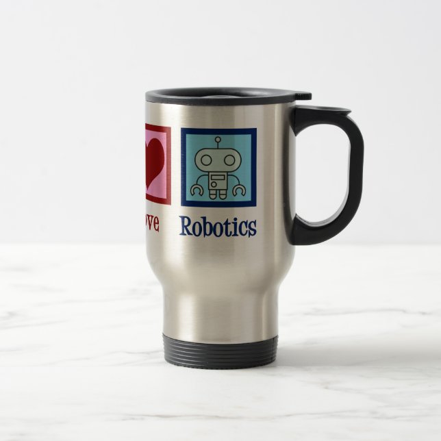Peace Liebe Robotics Reisebecher (Rechts)