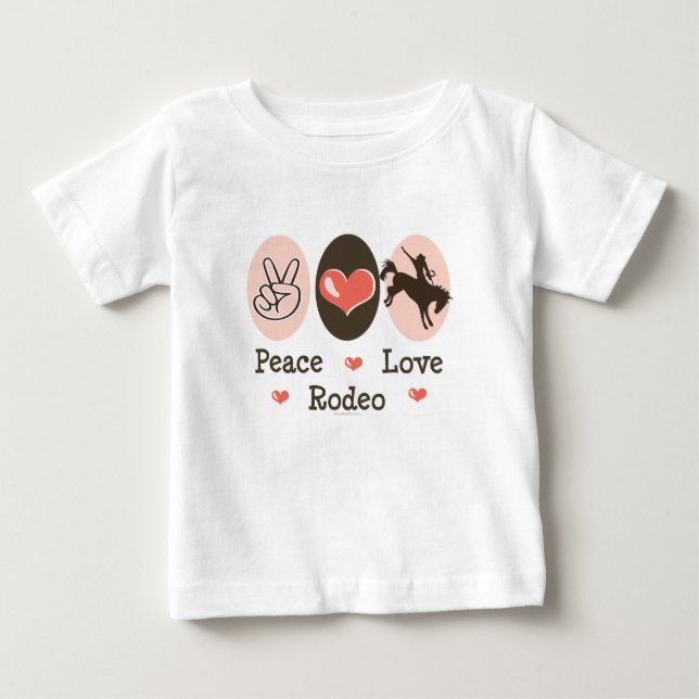 Peace Liebe Rodeo Säugling Baby T - Shirt (Vorderseite)