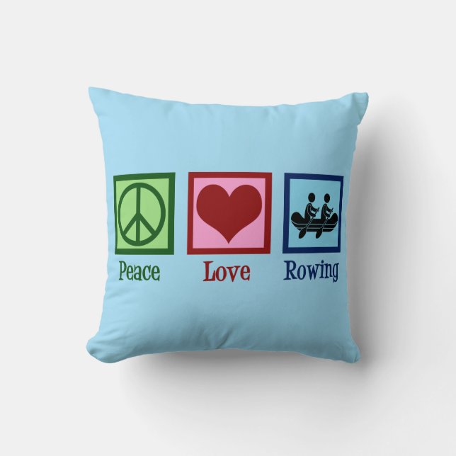 Peace Liebe Rowing - Niedliche Crew Kissen (Vorderseite)