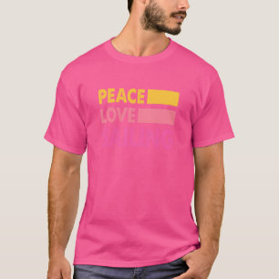 Peace Liebe Sailing Sailboat Kapitän Skipper T-Shirt
