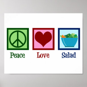 Peace Liebe Salads Niedlich Salad Bar Poster