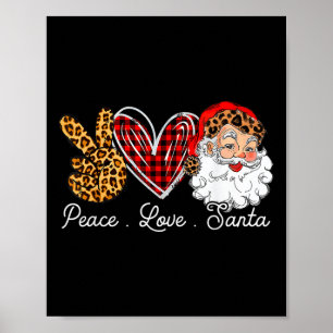 Peace Liebe Santa Leopard Buffalo Weihnachten 2021 Poster