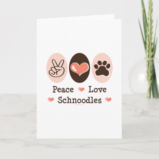 Peace Liebe Schnoodles Grußkarte Karte (Vorderseite)