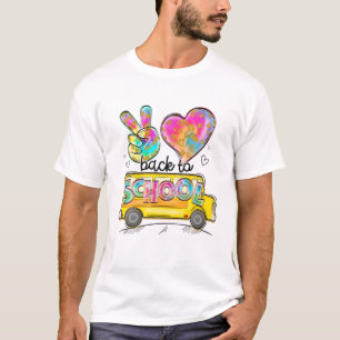 Peace Liebe School Busfahrer Niedlich zurück zur S T-Shirt