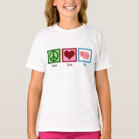 Peace Liebe Schweine Niedliche Farm Girl