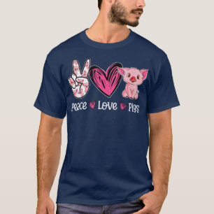 Peace Liebe Schweine Shirt Niedlich Schweinefleisc