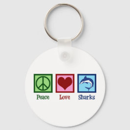 Peace Liebe Sharks Schlüsselanhänger