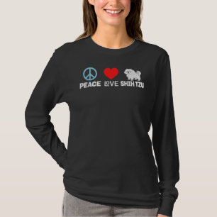 Peace Liebe Shih Tzu Dog Person Shihtzu T-Shirt