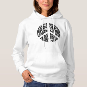 PEACE LIEBE Shirt 60er 70er Gefärbte Krawatte Hipp