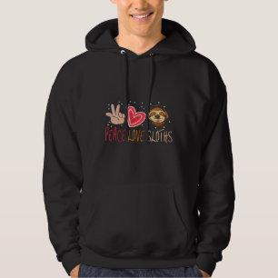 Peace Liebe Sloths Funny Sloth für Niedliche Schlu Hoodie