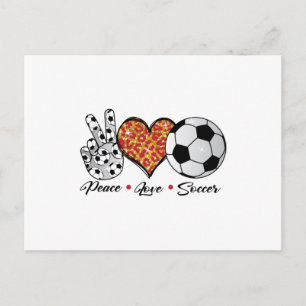 Peace Liebe Soccer Cool T Shirt Postkarte