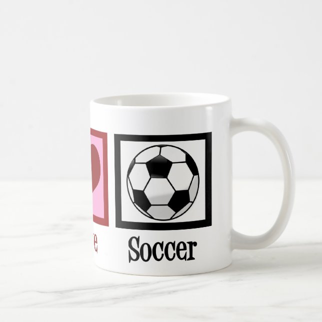 Peace Liebe Soccer Kaffeetasse (Rechts)