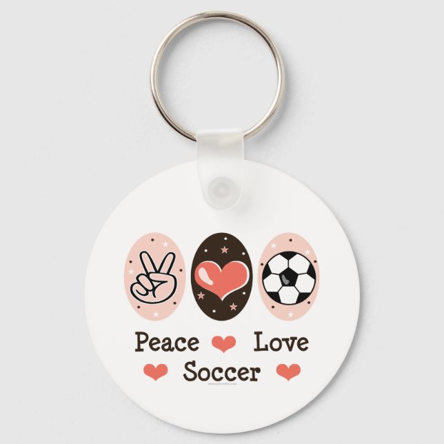 Peace Liebe Soccer Key Chain Schlüsselanhänger (Vorderseite)