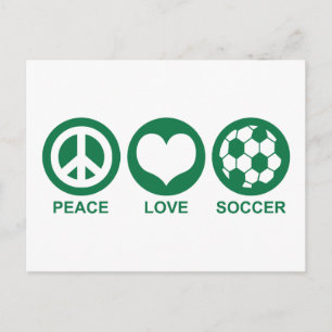 Peace Liebe Soccer Postkarte