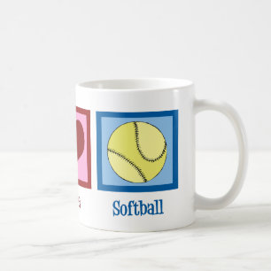 Peace Liebe Softball Kaffeetasse