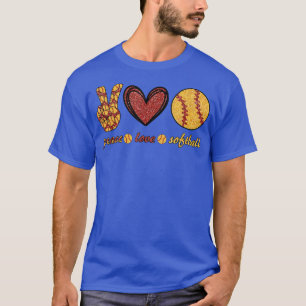 Peace Liebe Softball Niedlich Softball Liebhaber T-Shirt
