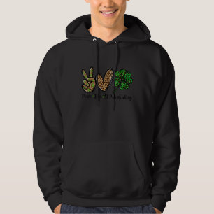 Peace Liebe St Patrick S Day Lucky C Boys Girls Ki Hoodie