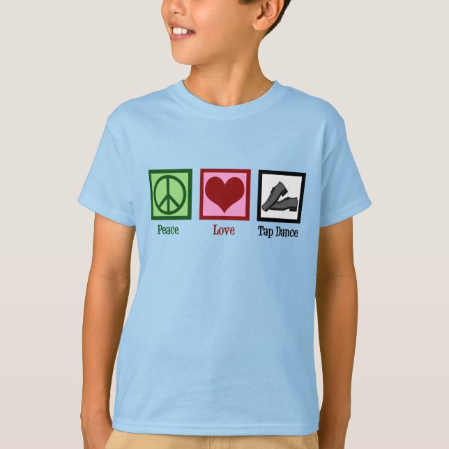 Peace Liebe Steche Tanz Kinder T-Shirt (Vorderseite)