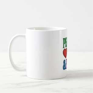 Peace Liebe Stolz Vintage Gravur Vektor Design_1 Kaffeetasse