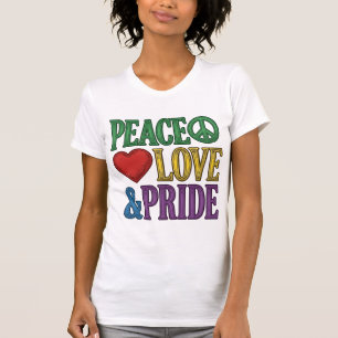 Peace Liebe Stolz Vintage Gravur Vektor Design_1 T-Shirt