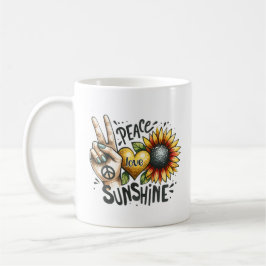 Peace Liebe Sunflower Personalisiert Kaffeetasse