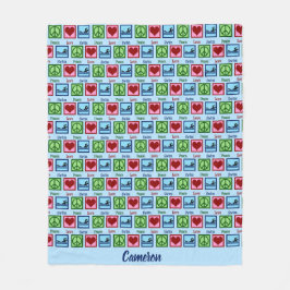 Peace Liebe Swim Custom Swim Team Fleecedecke