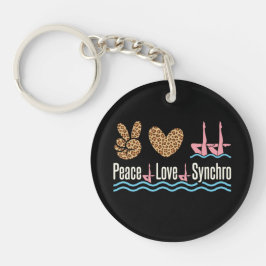 Peace Liebe Synchro Synchronschwimmen Schlüsselanhänger