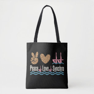 Peace Liebe Synchro Synchronschwimmen Tasche