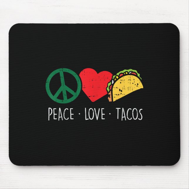 Peace Liebe Tacos Cinco De Mayo Fiesta Mexican Hip Mousepad (Vorne)