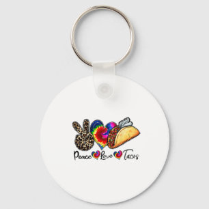Peace Liebe Tacos Cinco De Mayo Mexiko Liebhaber v Schlüsselanhänger