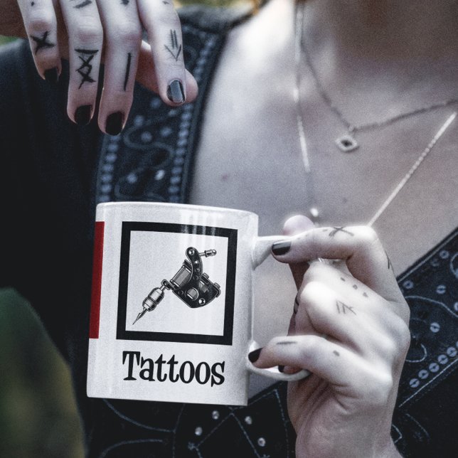 Peace Liebe Tattoos Niedlich Tattoo Artist Gun Kaffeetasse (Von Creator hochgeladen)