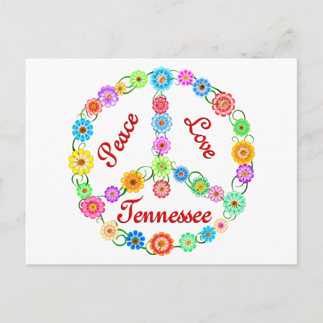 Peace Liebe Tennessee Postkarte (Vorderseite)