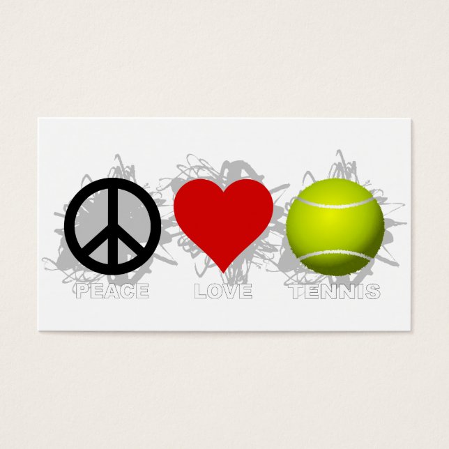 Peace Liebe Tennis Emblem (Vorderseite)