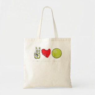 Peace Liebe Tennis Geburtstagsgeschenk für Tennis  Tragetasche