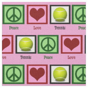 Peace Liebe Tennis Hübsch Pink Stoff