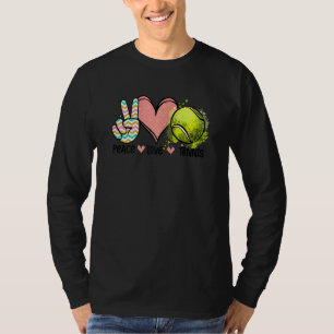 Peace Liebe Tennis Niedlich für Damen Kleines Mädc T-Shirt
