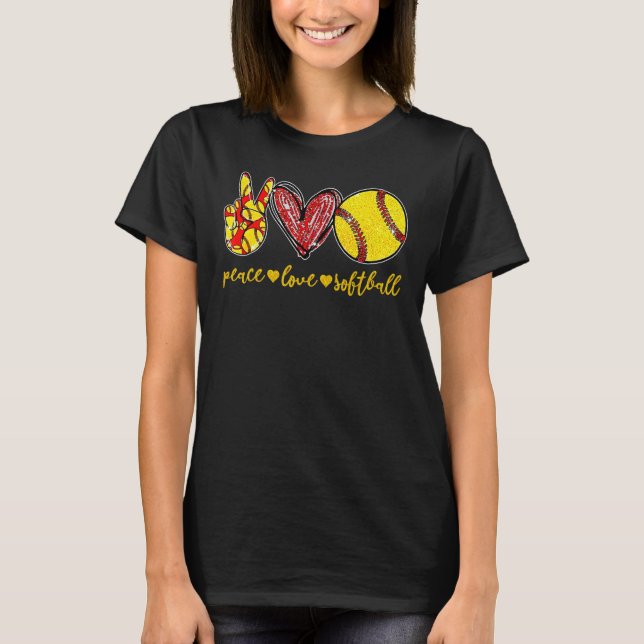 Peace Liebe Tennis Niedlich für Damen Kleines Mädc T-Shirt (Vorderseite)