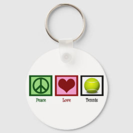 Peace Liebe Tennis Schlüsselanhänger
