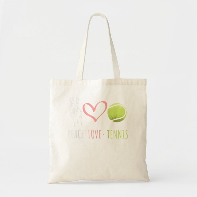 Peace Liebe Tennis Tennis Liebe Tragetasche (Vorne)