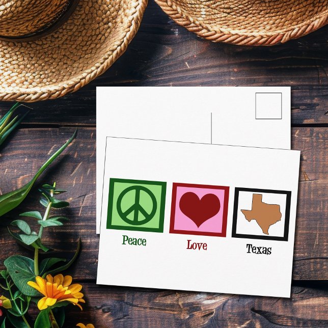 Peace Liebe Texas Postkarte (Von Creator hochgeladen)