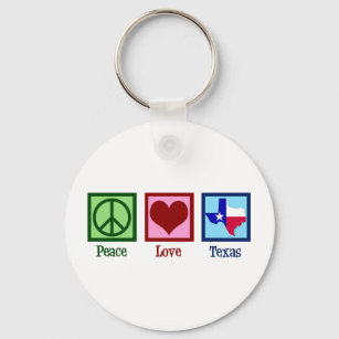 Peace Liebe Texas Staatsflagge Schlüsselanhänger