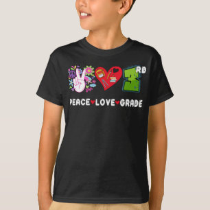 Peace Liebe Third Grade Squad Zurück zur dritten S T-Shirt