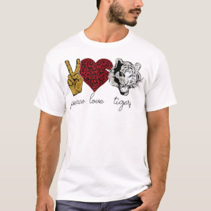Peace Liebe Tiger Animal Face Tiger Lover T-Shirt