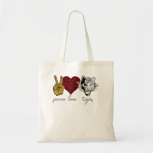 Peace Liebe Tiger Animal Face Tiger Lover Tragetasche
