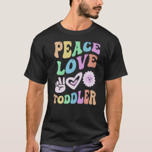 PEACE LIEBE TODDLER Retro Preschool Lehrer Groovy T-Shirt