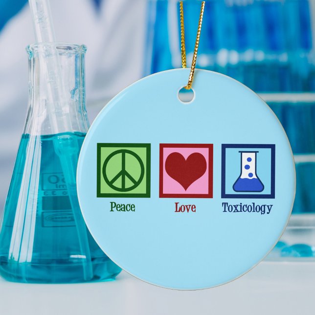 Peace Liebe Toxicology Keramik Ornament (Von Creator hochgeladen)