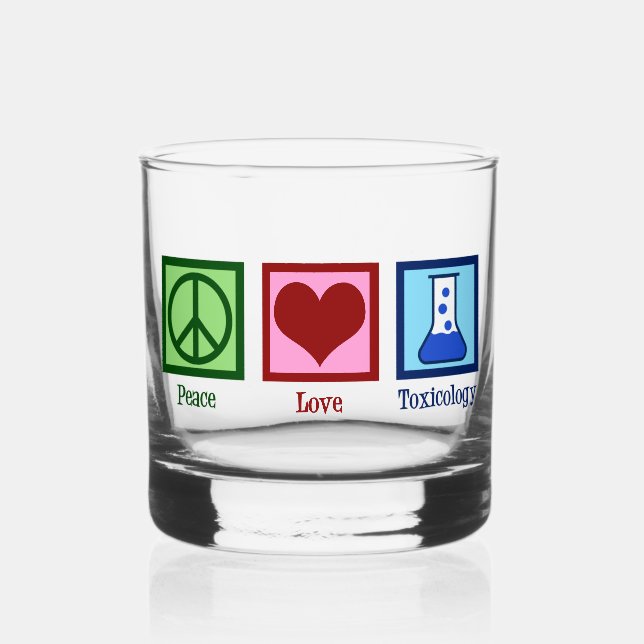 Peace Liebe Toxicology Niedlich Toxicologist Whiskyglas (Vorderseite)