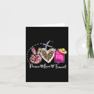 Peace Liebe Travel Retro Sommerferien Familienmatt Karte