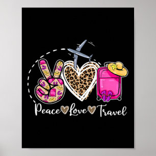 Peace Liebe Travel Retro Sommerferien Familienmatt Poster