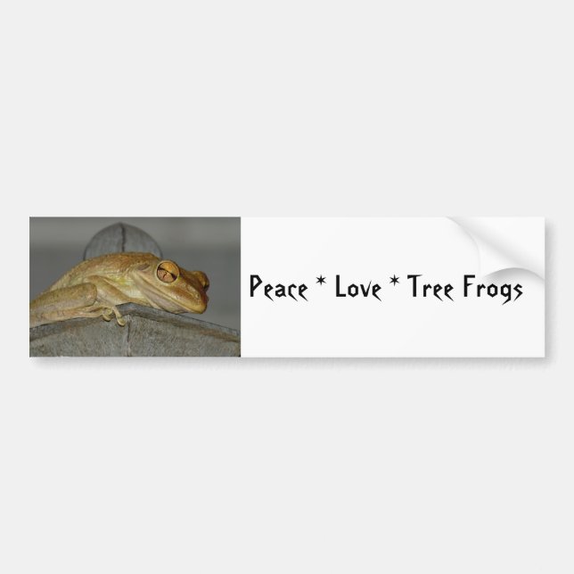 Peace Liebe Tree Frogs Autoaufkleber (Vorne)